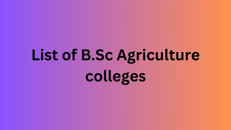 bsc agriculture