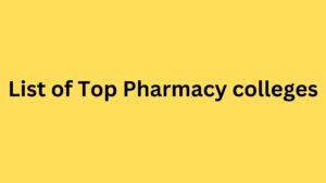 list of pharmacy college